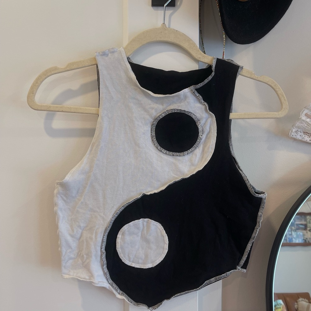 Urban Outfitters Black Ying Yang Top